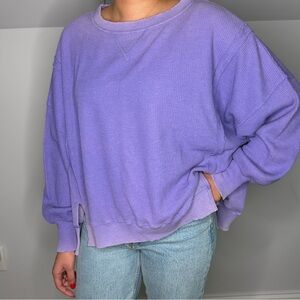 NWT AMERICAN EAGLE Purple Oversized Sweatshirt Size Small